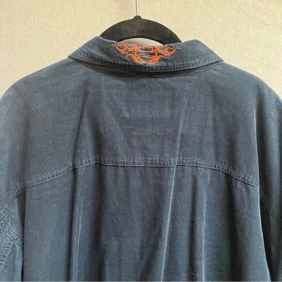 Harley Davidson corduroy button up shirt Sz 2XL - Picture 5 of 9